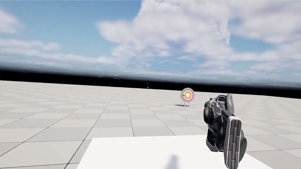 Showcase of shooting mechanics with hit detection in VR